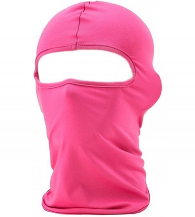 Balaclavas Multifunction Lycra Balaclava - Motorcycle Ski Cycling Full Face Mask-One Size - Hot Pink - C41253JDB5Z $9.14