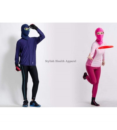 Balaclavas Multifunction Lycra Balaclava - Motorcycle Ski Cycling Full Face Mask-One Size - Hot Pink - C41253JDB5Z $9.14