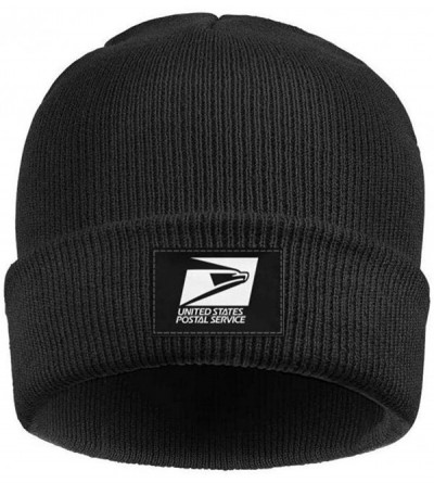 Skullies & Beanies Adult Stretchy Solid Color Knit Beanies Hats USPS-United-States-Postal-Service-Logo-Headwear for Mens Wome...