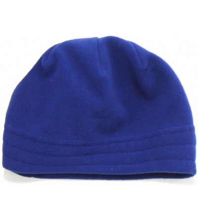 Skullies & Beanies Women's Solid Fleece Beanie Hat - Blue - CA11HQ3HENR $37.85