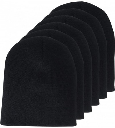 Skullies & Beanies Men's Clm-al-1500-knit Beanie (6 Pk) - Black - CH18GYZK6NR $14.00