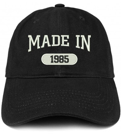 Baseball Caps Made in 1985 Embroidered 35th Birthday Brushed Cotton Cap - Black - CV18C9LSK52 $22.34