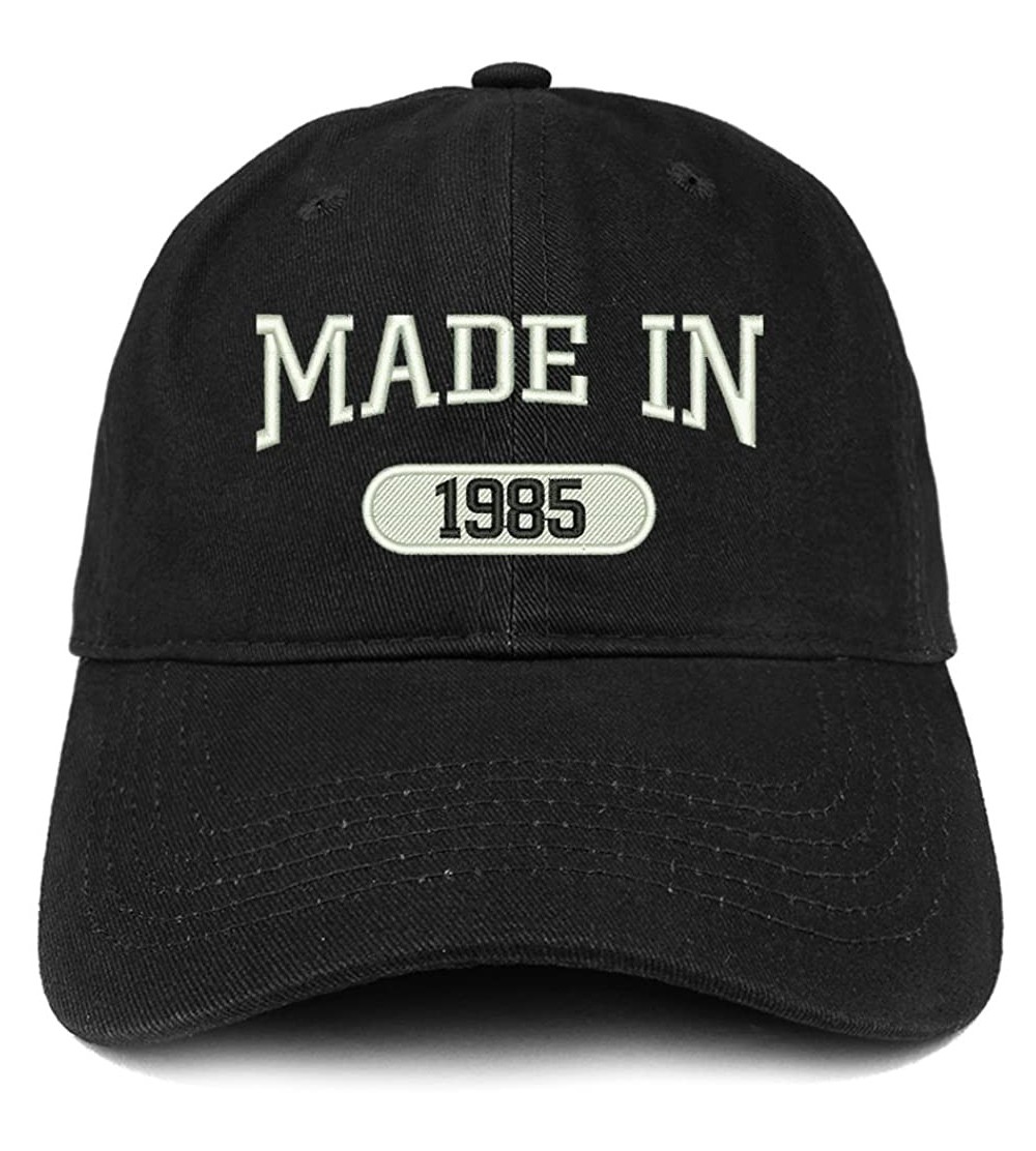 Baseball Caps Made in 1985 Embroidered 35th Birthday Brushed Cotton Cap - Black - CV18C9LSK52 $34.40