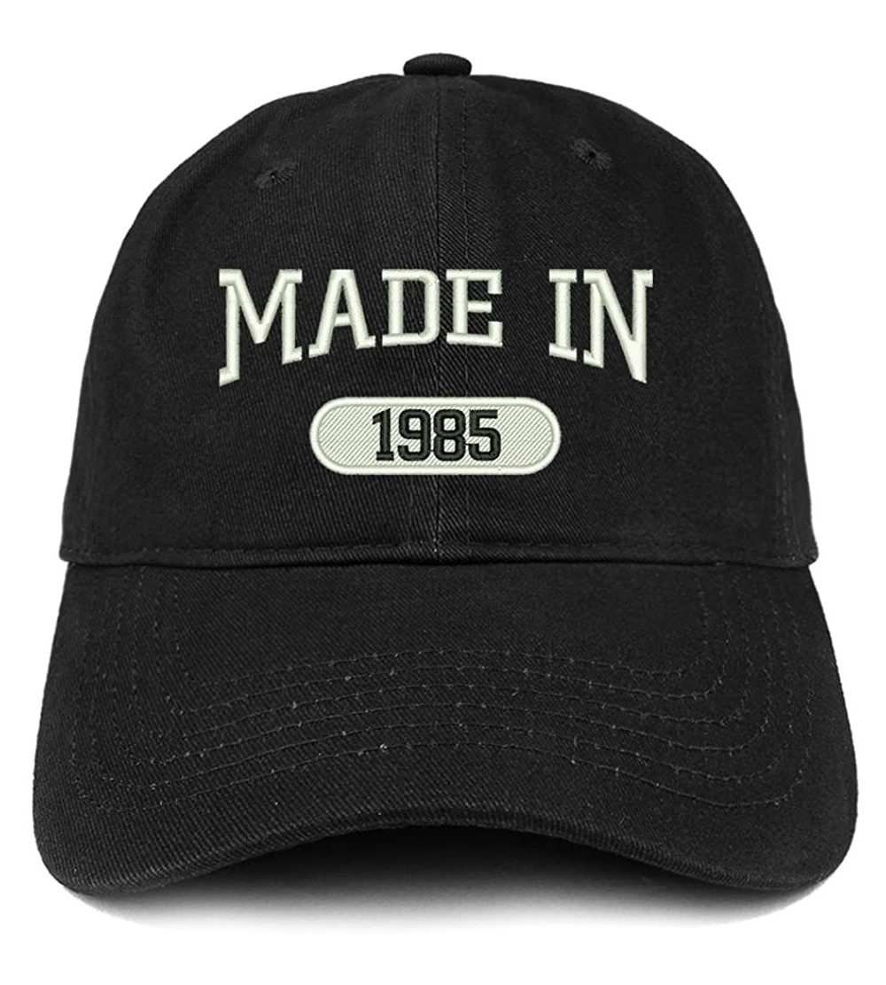 Baseball Caps Made in 1985 Embroidered 35th Birthday Brushed Cotton Cap - Black - CV18C9LSK52 $22.34