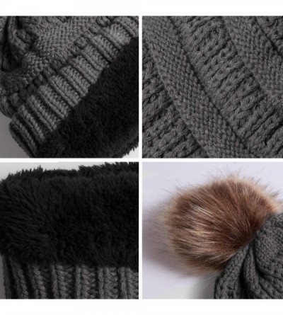 Skullies & Beanies 2 Pack Winter Hats for Women Slouchy Beanie for Women Beanie Hats - B6-gray/Black(2 Pack) - CO18RSR6Y6T $1...
