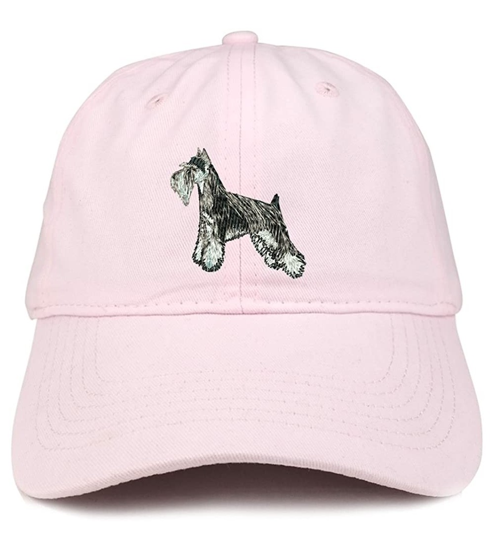 Baseball Caps Miniature Schnauzer Dog Embroidered Soft Cotton Dad Hat - Lt-pink - C618G4ME3R2 $13.15