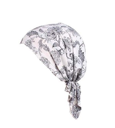 Skullies & Beanies Pre Tied Chemo Head Scarf 3 Packed Beaine Skull Cover Cap for Women (Set3) - A3-3 Packed - CA18WRZXICH $14.11