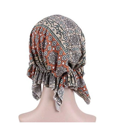 Skullies & Beanies Pre Tied Chemo Head Scarf 3 Packed Beaine Skull Cover Cap for Women (Set3) - A3-3 Packed - CA18WRZXICH $14.11