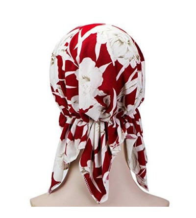 Skullies & Beanies Pre Tied Chemo Head Scarf 3 Packed Beaine Skull Cover Cap for Women (Set3) - A3-3 Packed - CA18WRZXICH $14.11