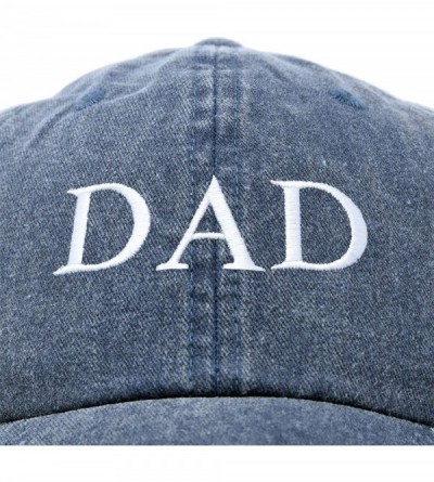 Baseball Caps Embroidered Mom and Dad Hat Washed Cotton Baseball Cap - Dad - Washed Navy Blue - CD18OZ7KD2W $12.45