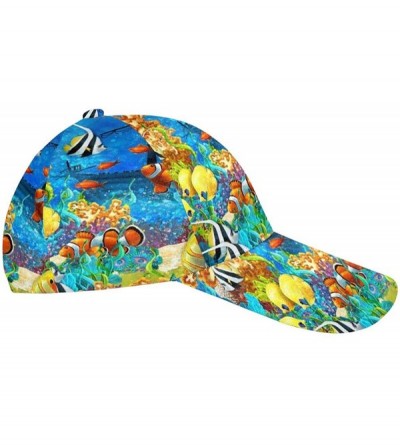 Baseball Caps Octopus Tentacles Sea Turtle Dolphin Adjustable Unisex Men Women All Over Print Dad Caps Classic Baseball Hats ...