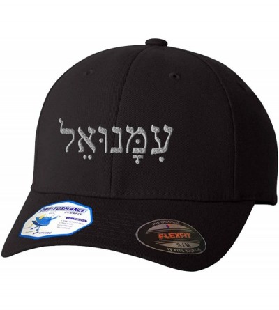 Baseball Caps Immanuel Hebrew Name Flexfit Adult Pro-Formance Hat Black Small/Medium - CI184SW86G3 $41.61