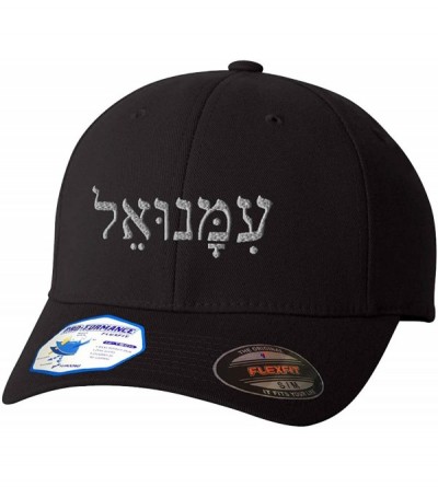 Baseball Caps Immanuel Hebrew Name Flexfit Adult Pro-Formance Hat Black Small/Medium - CI184SW86G3 $24.64