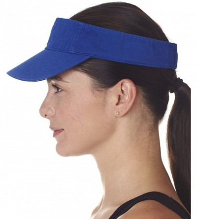 Visors Classic Cut Chino Cotton Twill Visor (8103) - Royal - CB118J63425 $6.73