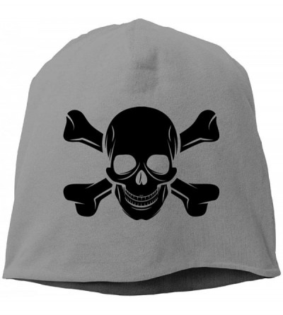 Skullies & Beanies Winter Cap Beanie Hat Fashion Smile Skull and Crossbones Unisex - Deepheather - CH18KC906QW $16.25