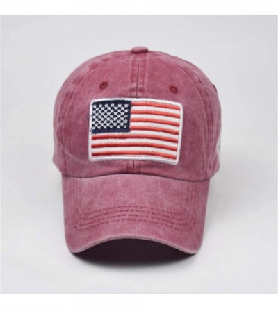 Baseball Caps Unisex Retro American Flag Old Letter Baseball Cap-Embroidered Logo American Cap for Men Women Sports Outdoor -...