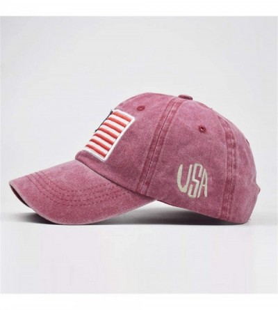 Baseball Caps Unisex Retro American Flag Old Letter Baseball Cap-Embroidered Logo American Cap for Men Women Sports Outdoor -...