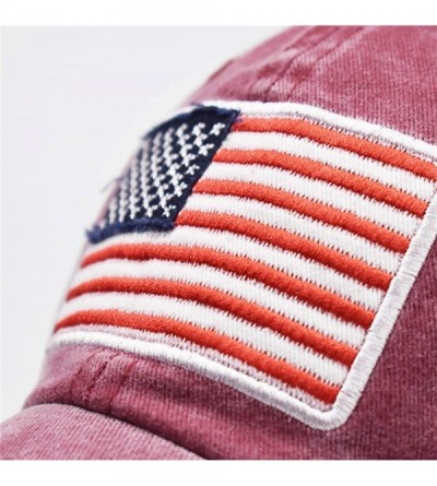 Baseball Caps Unisex Retro American Flag Old Letter Baseball Cap-Embroidered Logo American Cap for Men Women Sports Outdoor -...