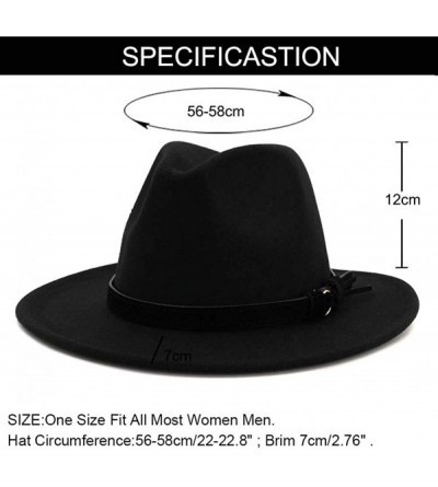 Fedoras Women Men's Belt Buckle Fedora Hat Wide Brim Panama Hats - A Belt Hat+balaclava - CC18XMCZ545 $12.37