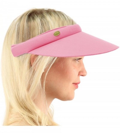 Sun Hats UPF UV Sun Protection Wide 100% Cotton Brim Clip Visor Beach Golf Cap Hat XS - Pink - CO183RCX4CM $9.66
