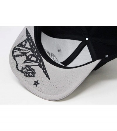 Baseball Caps California Republic Bear Logo Snapbacks Flat Brim Adjustable Snapback Hat Cap - Black Gray 01 - C8195I3TSL9 $9.32