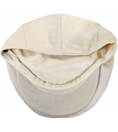 Newsboy Caps Linen and Cotton Ivy Cap - Natural - C618GO5MDM9 $32.95