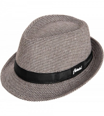 Fedoras Delgado Mens Short Brim Fedora Hat Medium - Brown - C512883KSOZ $28.39