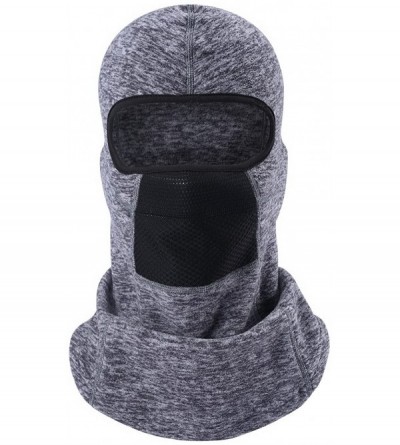 Balaclavas Balaclave Fleece Windproof Ski Mask Face Mask Tactical Hood Neck Warmer - Cationic Fleece-heather Grey - CH189YSEZ...