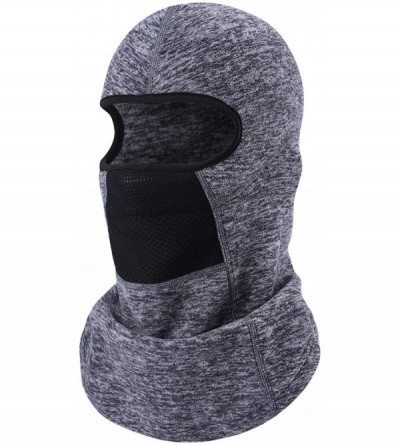 Balaclavas Balaclave Fleece Windproof Ski Mask Face Mask Tactical Hood Neck Warmer - Cationic Fleece-heather Grey - CH189YSEZ...