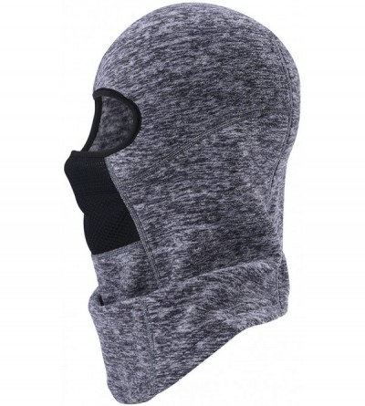 Balaclavas Balaclave Fleece Windproof Ski Mask Face Mask Tactical Hood Neck Warmer - Cationic Fleece-heather Grey - CH189YSEZ...