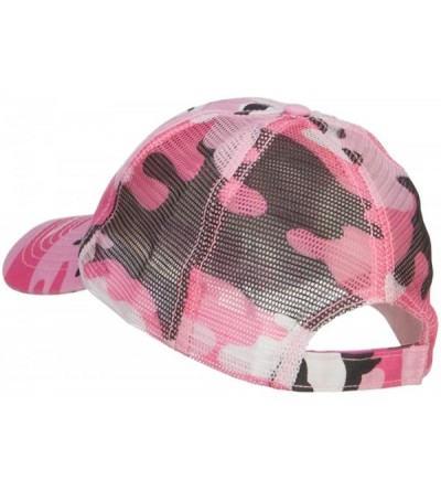 Baseball Caps Enzyme Washed Camouflage Trucker Cap - Pink Camo - CL12O325D0D $10.36