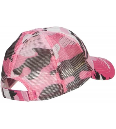 Baseball Caps Enzyme Washed Camouflage Trucker Cap - Pink Camo - CL12O325D0D $10.36