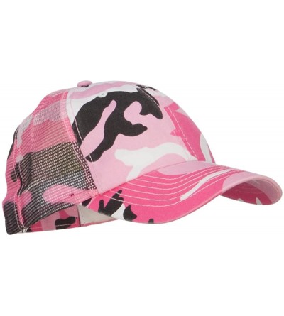 Baseball Caps Enzyme Washed Camouflage Trucker Cap - Pink Camo - CL12O325D0D $10.36