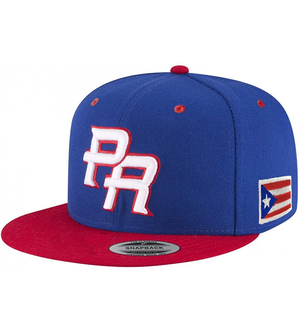 Baseball Caps Puerto Rico Snapback Hats Vintage Hats - Snapback Royal-red/Full Color - CW18EZ73IZT $45.37