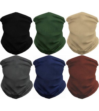 Balaclavas Headwear Headband Bandana Neck Gaiter - Headwrap Balaclava Facemask Seamless for outdoor - 6pcs Plain Series a - C...