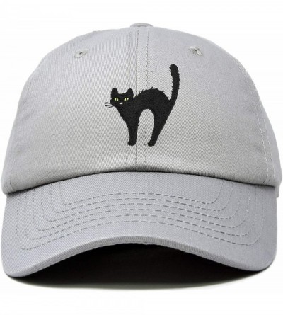 Baseball Caps Black Cat Hat Womens Halloween Baseball Cap - Gray - CJ18Z4AA6AT $11.15