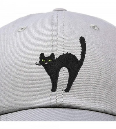 Baseball Caps Black Cat Hat Womens Halloween Baseball Cap - Gray - CJ18Z4AA6AT $11.15