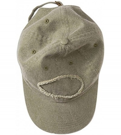 Visors 1917 Raw-Edge Patch Baseball Cap - Poppy - C818CKN2SKD $20.15