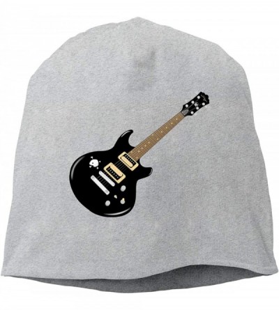 Skullies & Beanies Man Skull Cap Beanie Guitar Sign Headwear Knit Hat Warm Hip-hop Hat - Gray - CY18KLS8URK $18.32