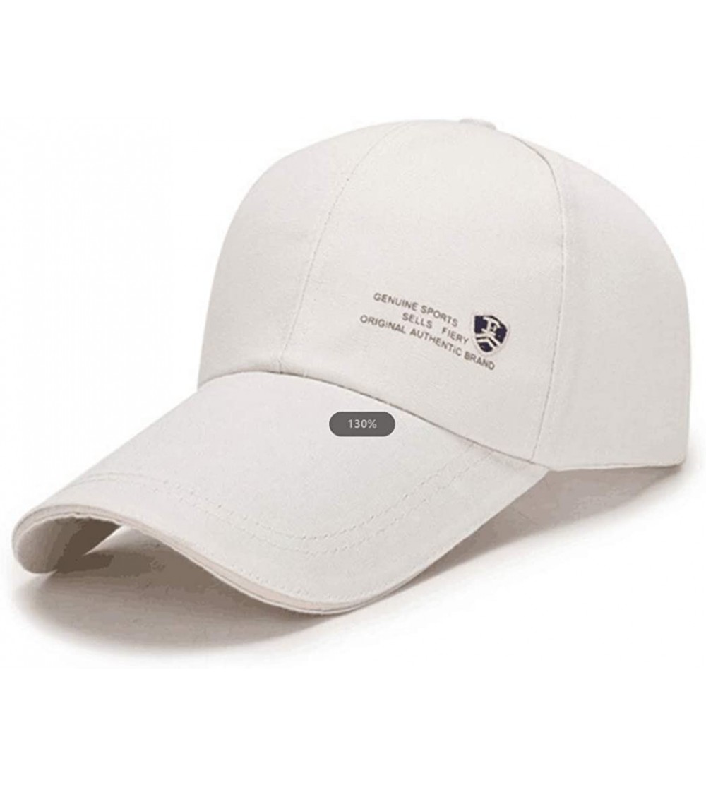 Sun Hats Unisex Baseball Cap Hat Plain Adjustable Lengthen - Light Beige - CS18SQKQ443 $8.63