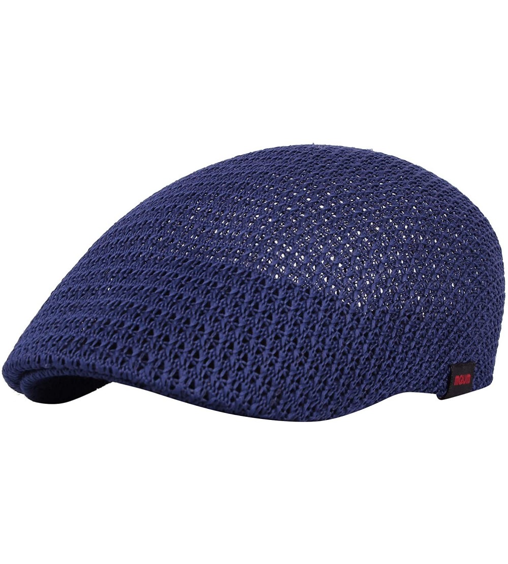 Newsboy Caps Men Breathable Mesh Summer Hat Newsboy Beret Ivy Cap Cabbie AM31168 - Navy - CY18R2COMWQ $19.52