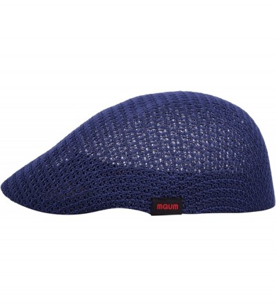 Newsboy Caps Men Breathable Mesh Summer Hat Newsboy Beret Ivy Cap Cabbie AM31168 - Navy - CY18R2COMWQ $19.52