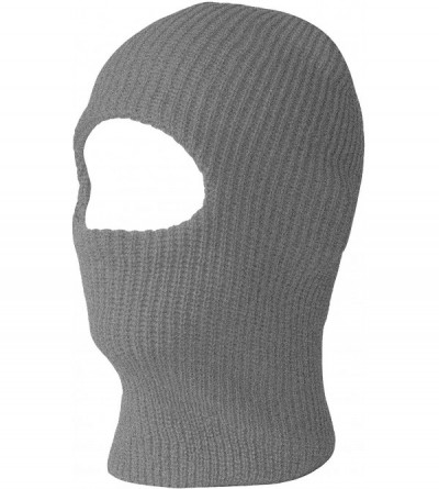 Skullies & Beanies 1 One Hole Ski Mask (Solids & Neon Available) - Heather Grey - CL119UKQJX5 $9.00