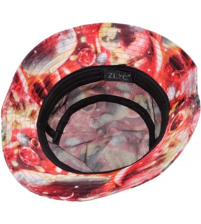 Bucket Hats Unisex Galaxy Bucket Hat Summer Fisherman Cap for Men Women - Red - CW182ZYG704 $13.76