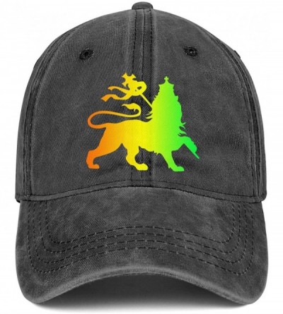 Baseball Caps Unisex Baseball Cap Cowboy Hat Hawk Dad Hats Trucker Hat - Jamaican Lion Symbol - C718W8GNYZ9 $31.73