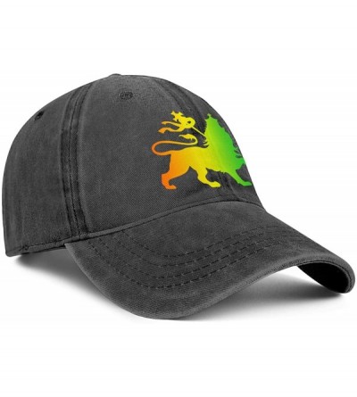 Baseball Caps Unisex Baseball Cap Cowboy Hat Hawk Dad Hats Trucker Hat - Jamaican Lion Symbol - C718W8GNYZ9 $17.72