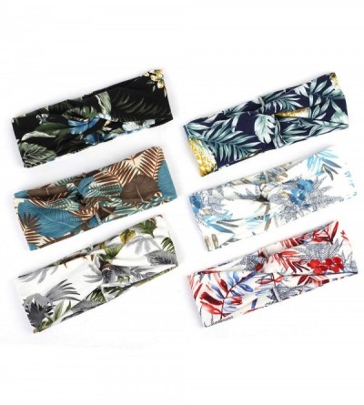 Headbands Women Print Twisted Knotted Headband Bohemia Stretch Hair Band for Girls Turban Floral Headwear-16 - 16 - C818YKWZW...