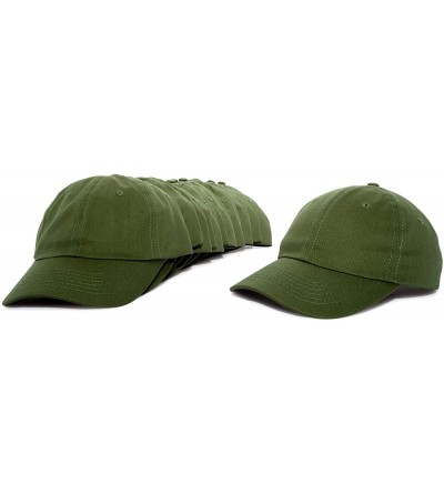 Baseball Caps Baseball Cap Mens Trucker Hat Dad Hats Caps for Women 12 Pack - Olive - CC18IDYCRCN $58.14