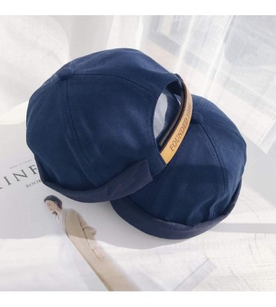 Baseball Caps Croogo Unisex Visor-Less Cap Cotton Denim Brimless Docker Cap Rolled Cuff Harbour Hat Summer Baseball Cap - CC1...