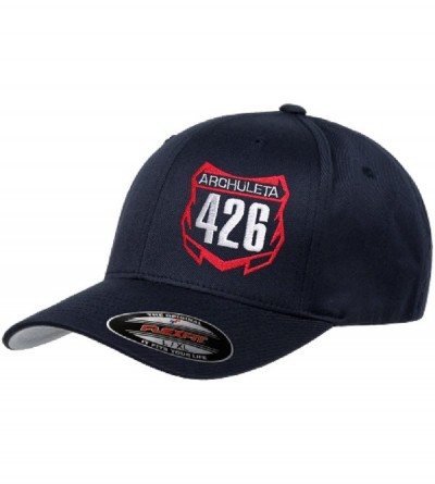 Baseball Caps Custom Personalized Motocross Number Plate Flexfit Hat - Red - C512E4L6VK5 $27.19